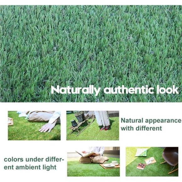 Artificial Grass Turf 4FTX6FT,1,38inch 4 Tone Realistic Synthetic Thick Grass - Picture 5 of 6